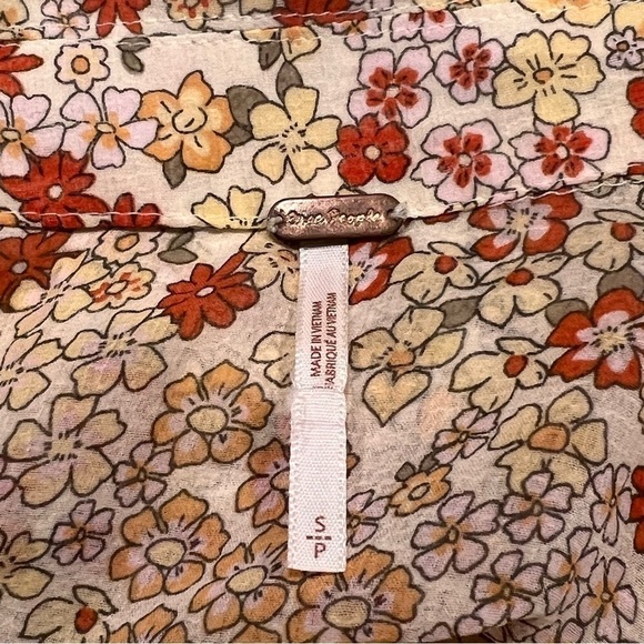 Free People Bonnie Smocked Mini Dress Sz-S - Picture 10 of 11